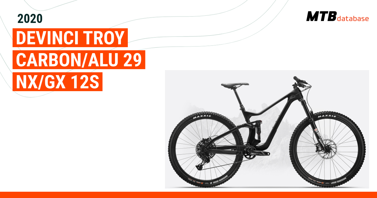 2020 Devinci Troy Carbon Alu 29 NX GX 12S Specs Reviews Images