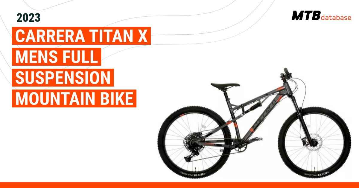 2023 Carrera Titan X Mens Full Suspension Mountain Bike Specs