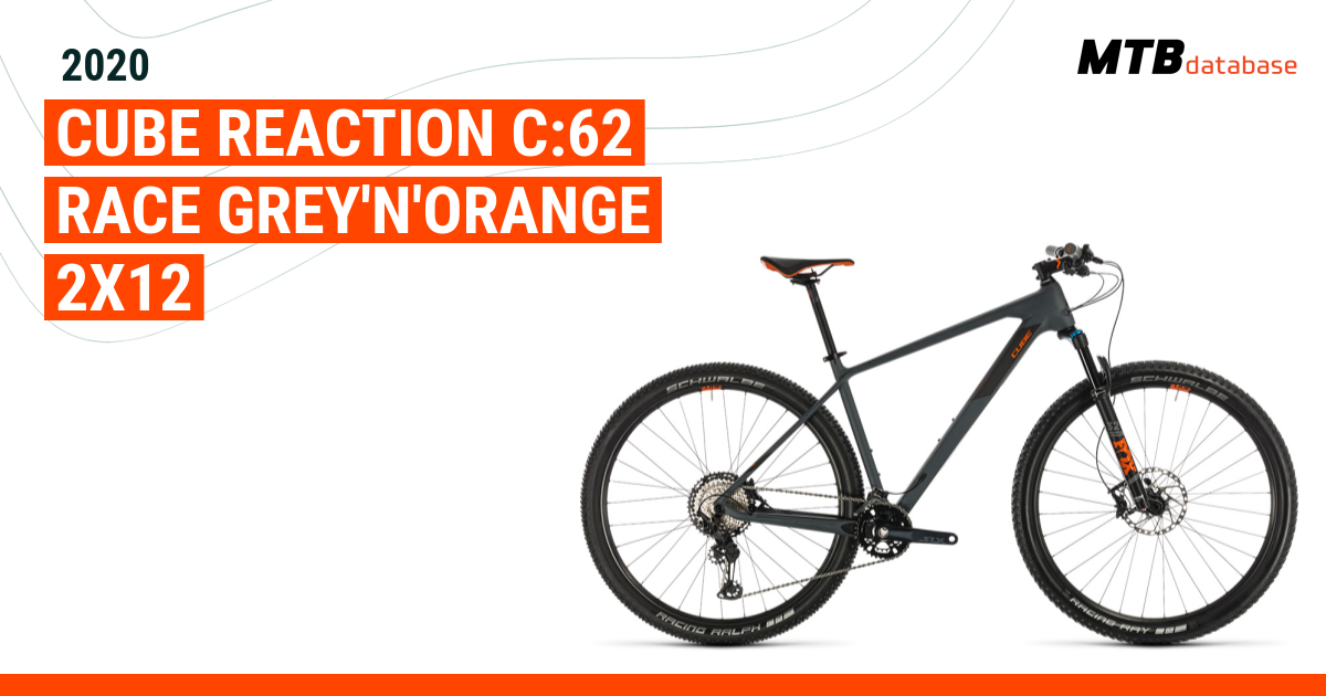 2020 Cube Reaction C 62 Race grey n orange 2x12 Specs Reviews