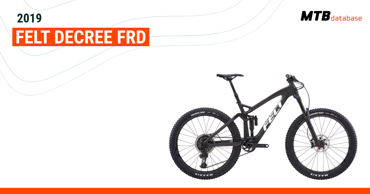 2019 Felt DECREE FRD Specs Reviews Images Mountain Bike Database