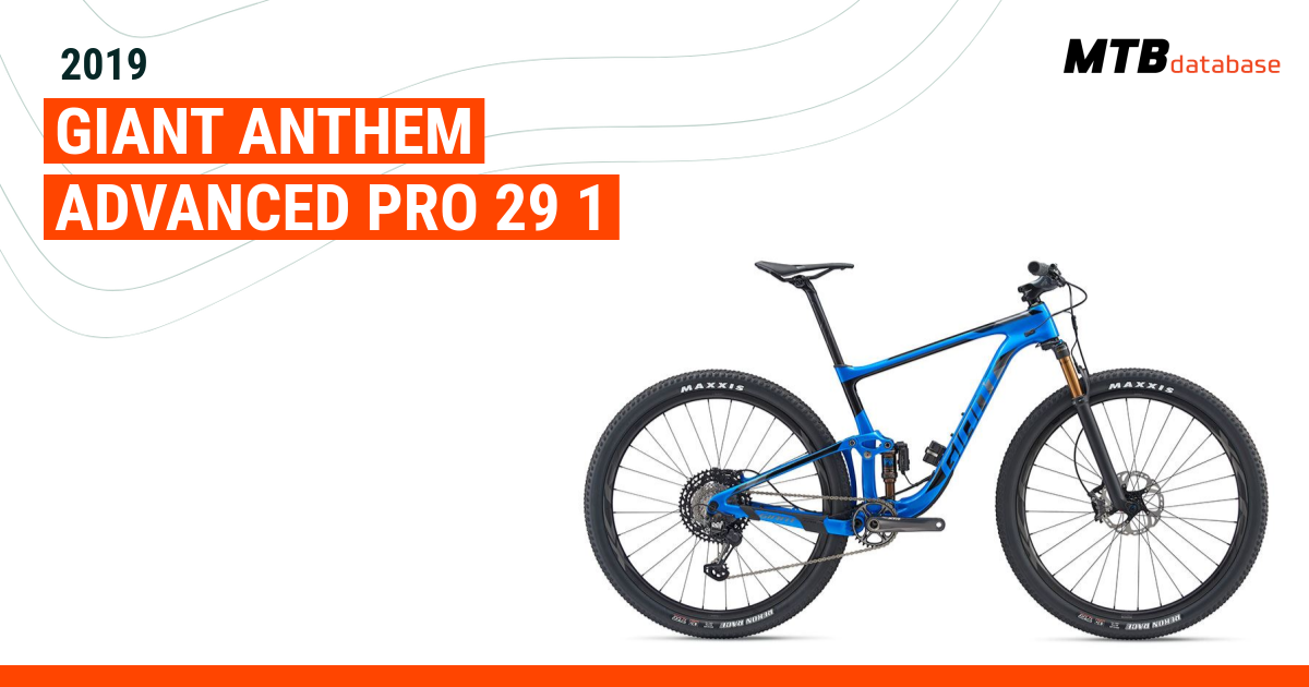 2019 Giant Anthem Advanced Pro 29 1 Specs Reviews Images