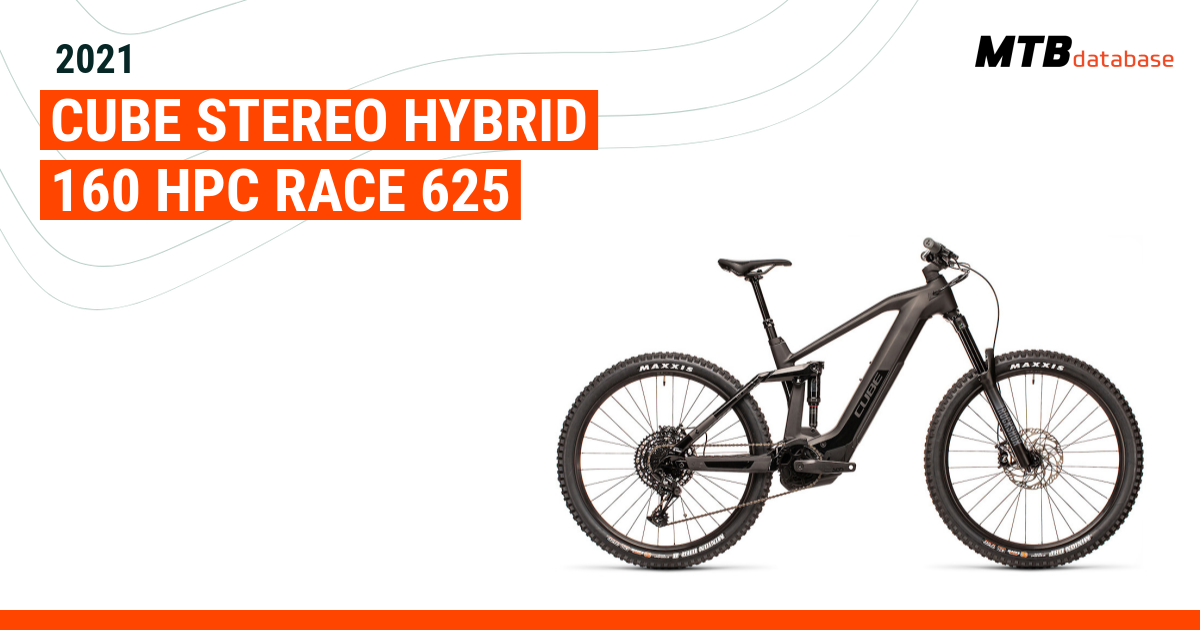 Cube stereo hybrid 160 hpc race 625 discount electric mountain bike 2021 black