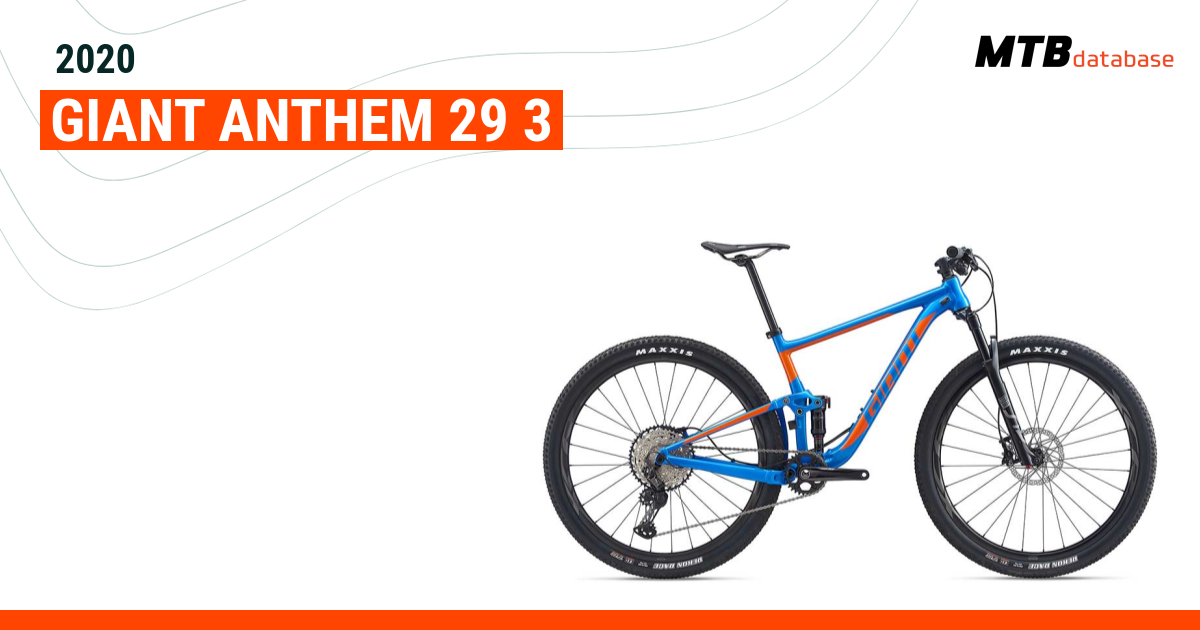 2020 Giant Anthem 29 3 Specs Reviews Images Mountain Bike