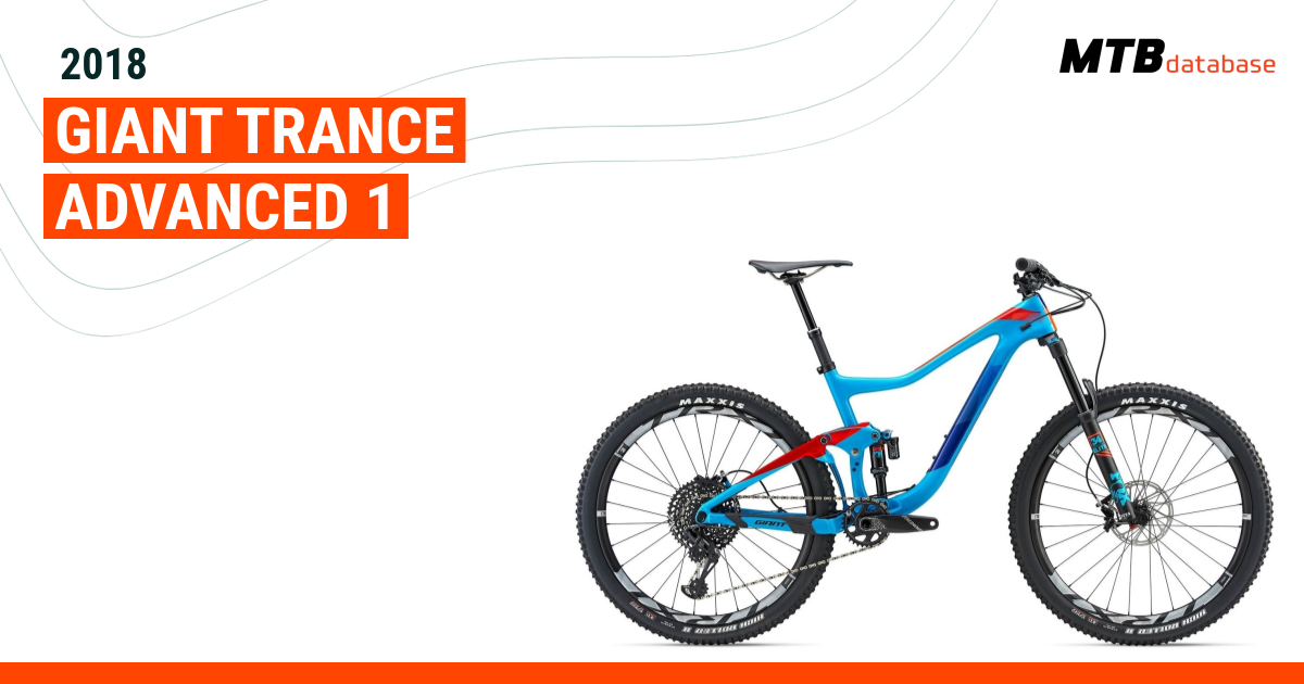 Giant trance advanced 1 best sale 2018 weight