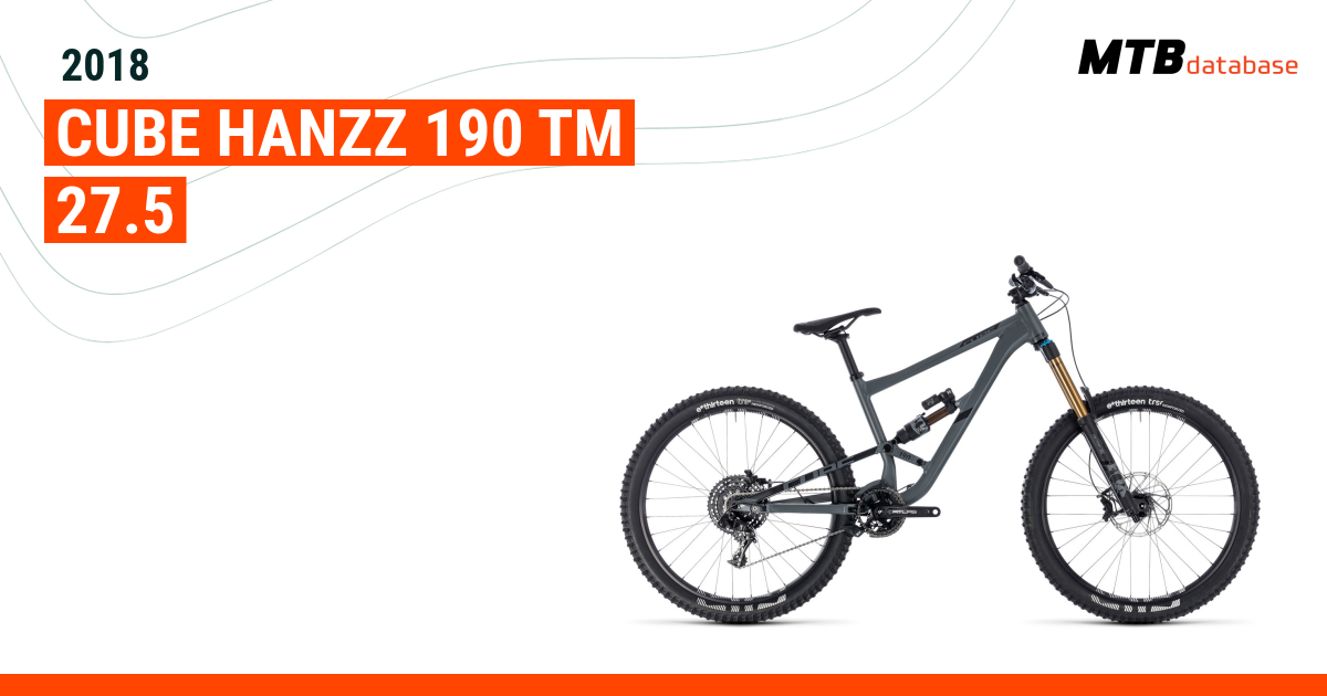 2018 Cube Hanzz 190 TM 27.5 Specs Reviews Images Mountain Bike Database