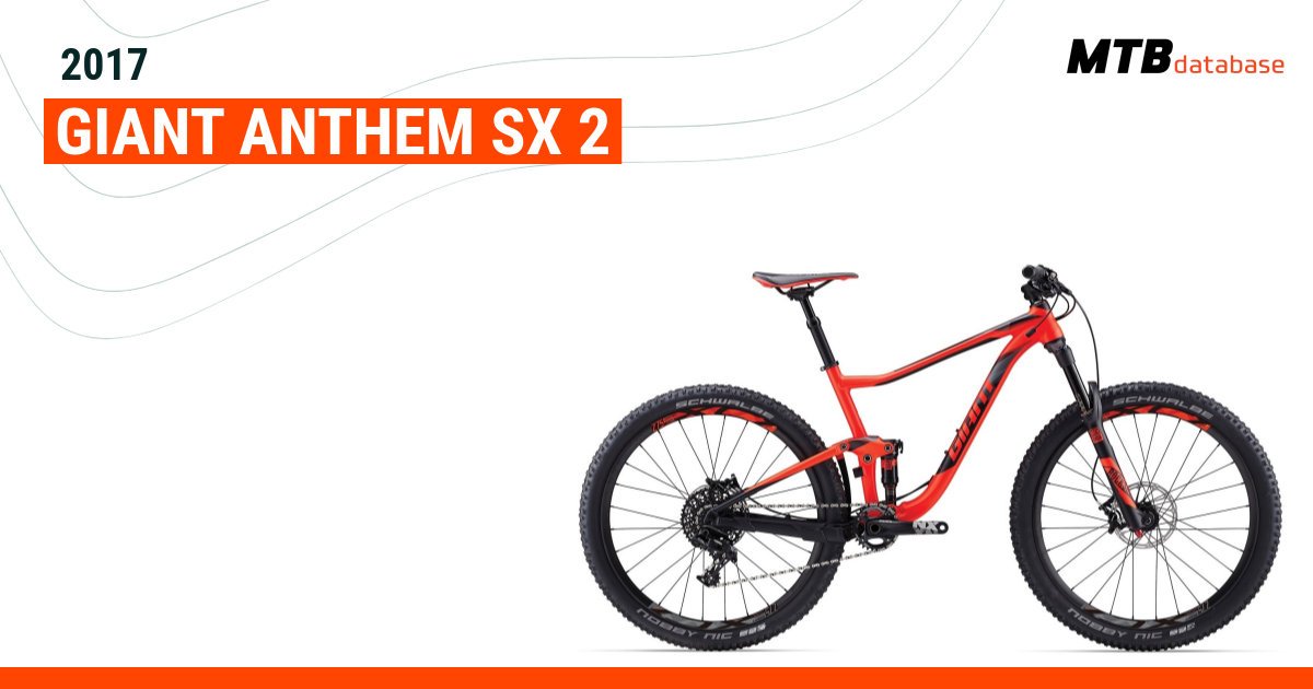 2017 Giant Anthem SX 2 Specs Reviews Images Mountain Bike