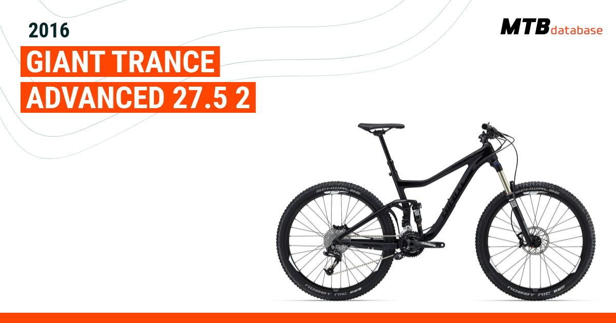 2016 Giant Trance Advanced 27.5 2 Specs Reviews Images