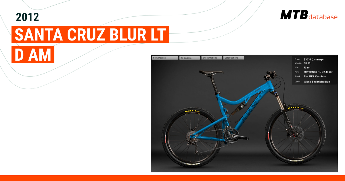 2012 Santa Cruz Blur LT D AM Specs Reviews Images Mountain