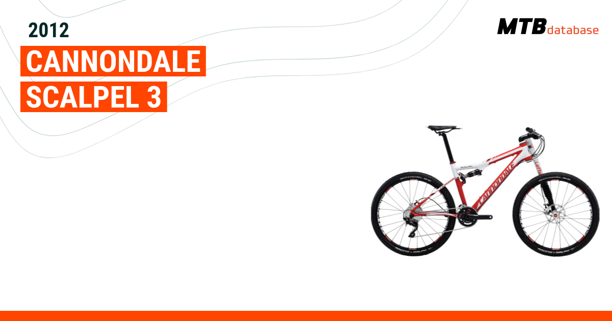 Cannondale scalpel 3 sales 2012