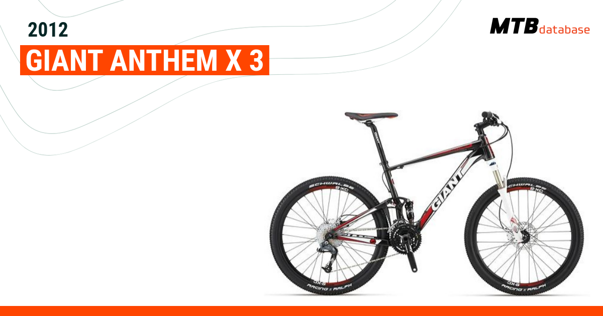 2012 Giant Anthem X 3 Specs Reviews Images Mountain Bike