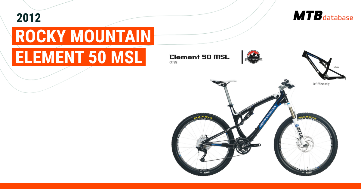 2012 Rocky Mountain Element 50 MSL Specs Reviews Images