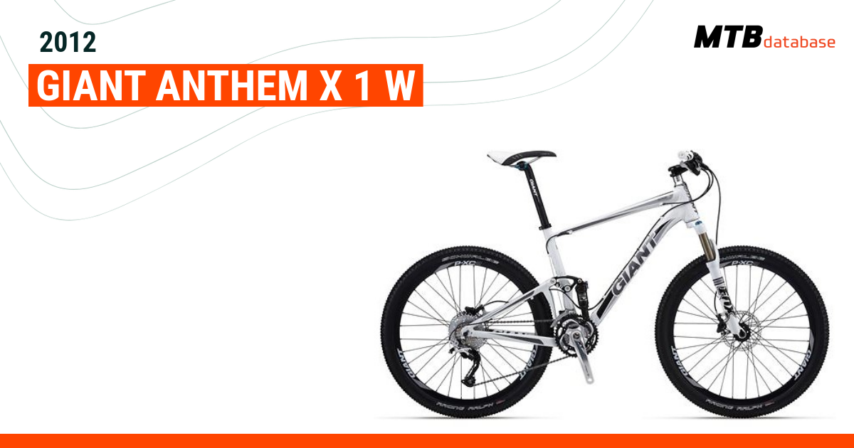 2012 Giant Anthem X 1 W Specs Reviews Images Mountain Bike