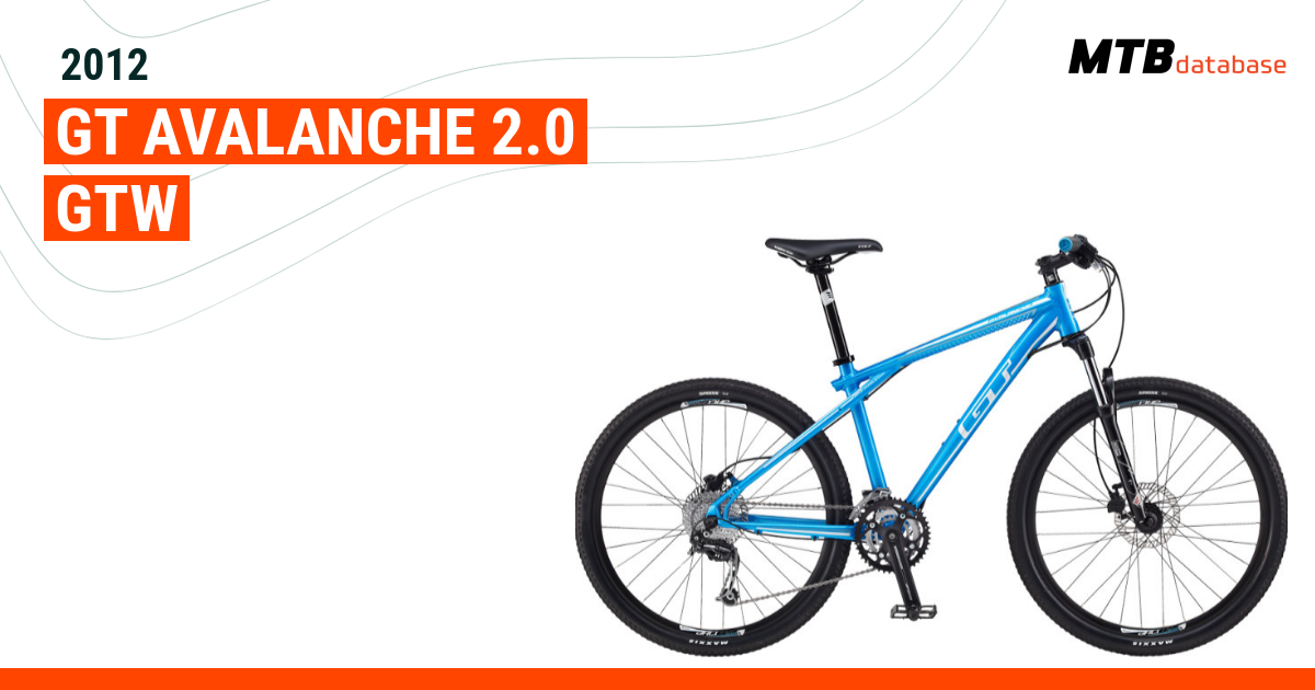 2012 GT Avalanche 2.0 GTW Specs Reviews Images Mountain Bike