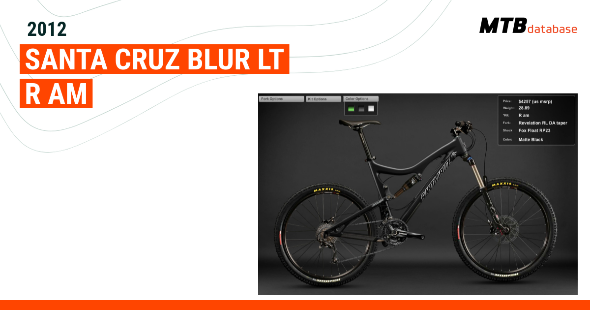 2012 Santa Cruz Blur LT R AM Specs Reviews Images Mountain