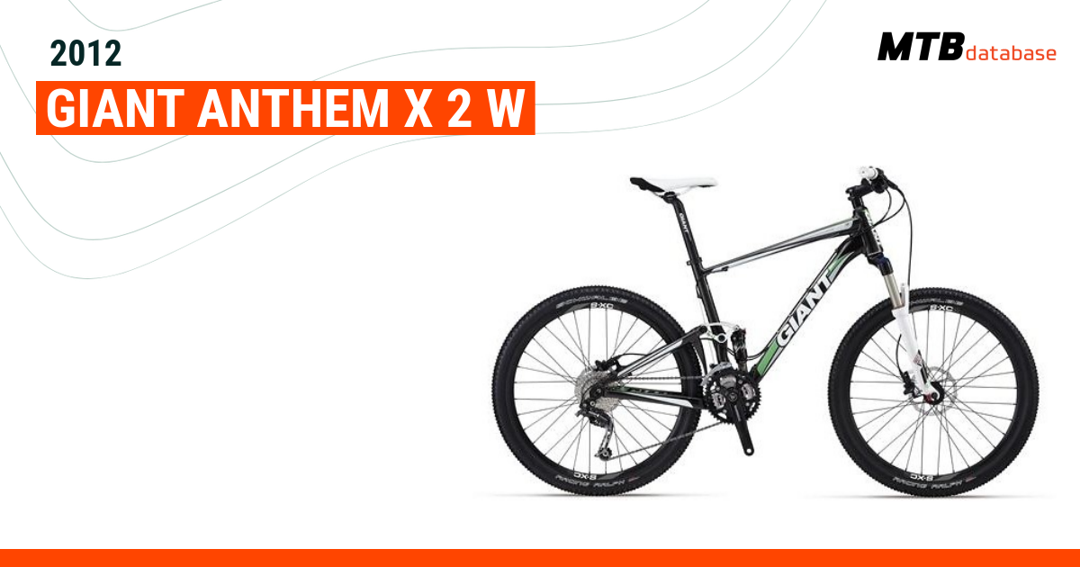 2012 Giant Anthem X 2 W Specs Reviews Images Mountain Bike