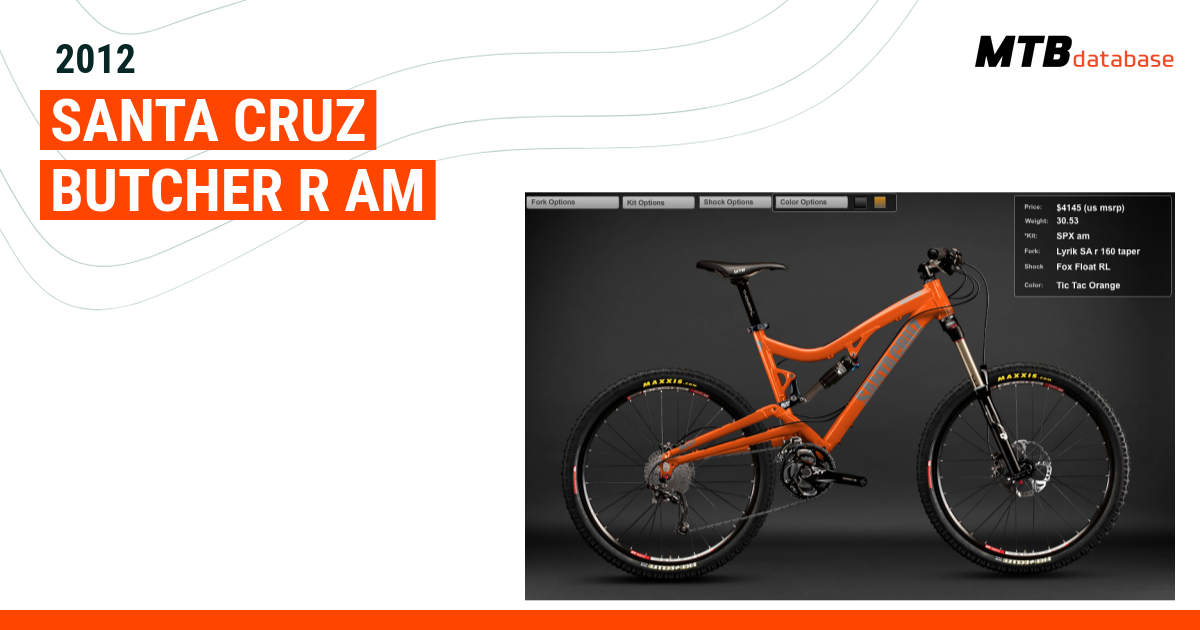 2012 Santa Cruz Butcher R AM Specs Reviews Images Mountain