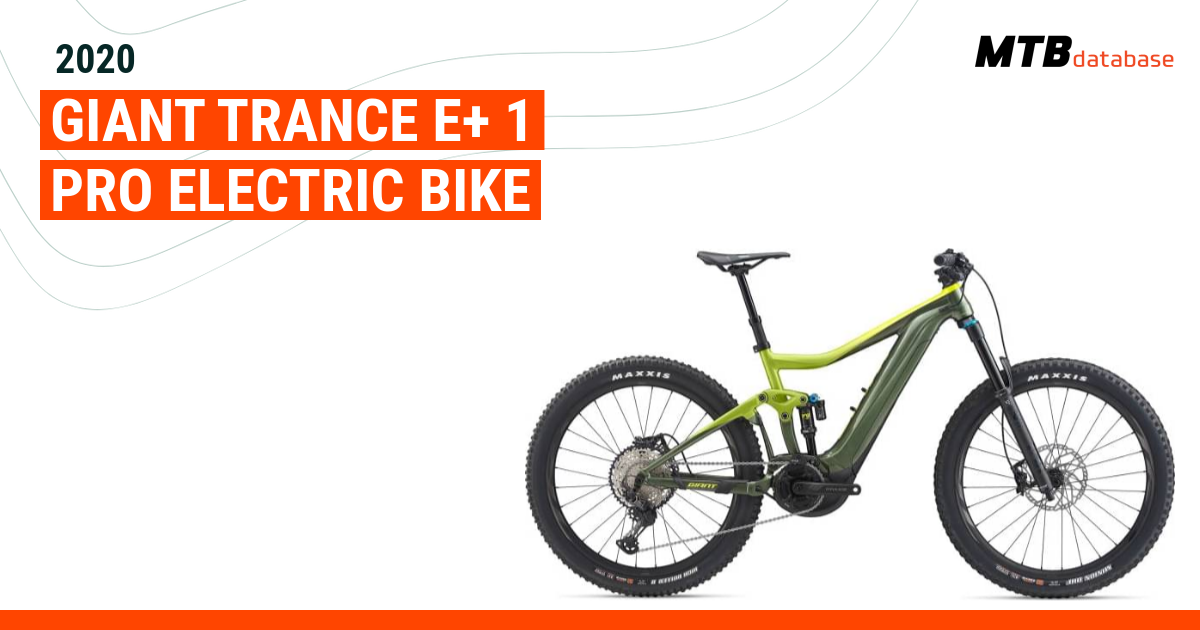 2020 Giant Trance E 1 Pro Electric Bike Specs Reviews Images