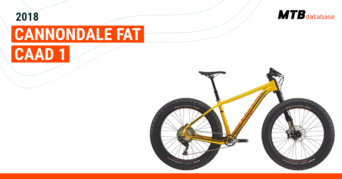 2018 cannondale best sale fat caad 1