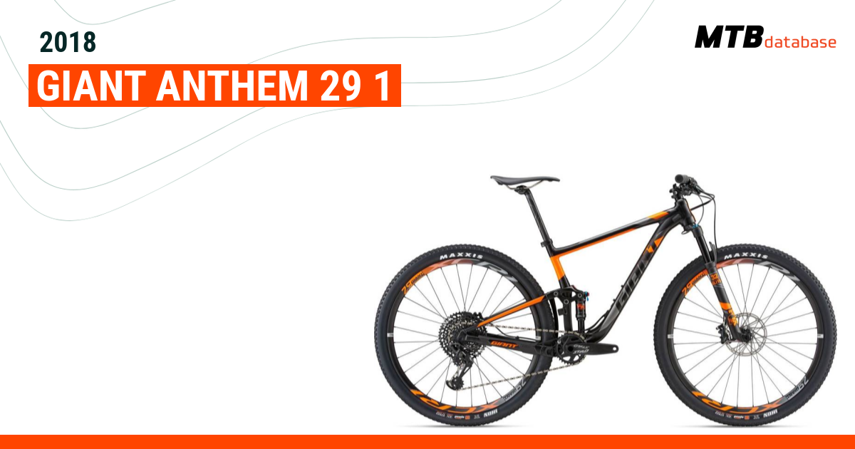 2018 Giant Anthem 29 1 Specs Reviews Images Mountain Bike