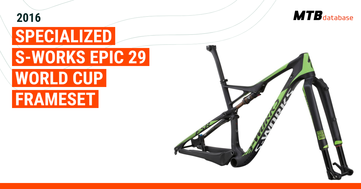 2016 Specialized S Works Epic 29 World Cup Frameset Specs