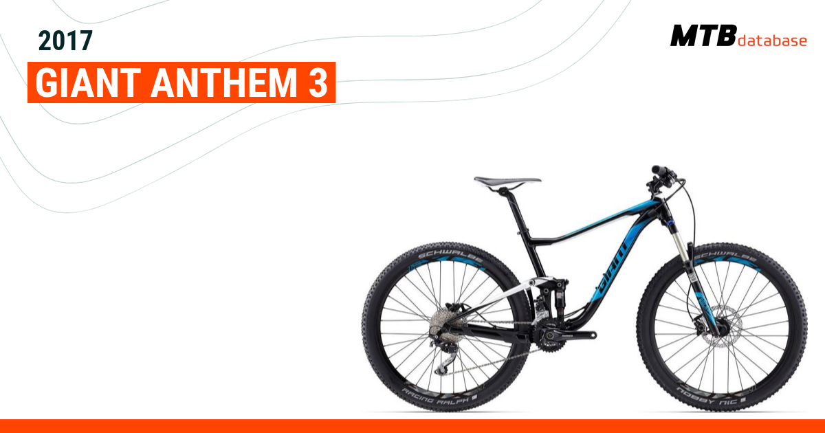 2017 Giant Anthem 3 Specs Reviews Images Mountain Bike Database