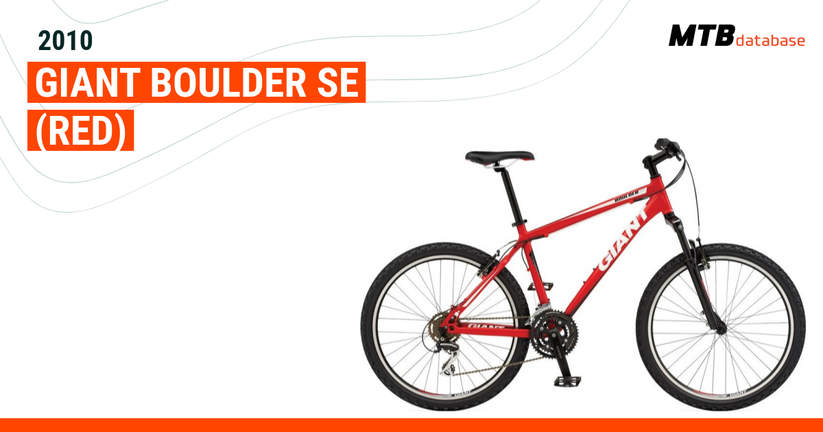 2010 Giant Boulder SE Red Specs Reviews Images Mountain