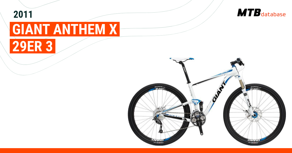 2011 Giant Anthem X 29er 3 Specs Reviews Images Mountain