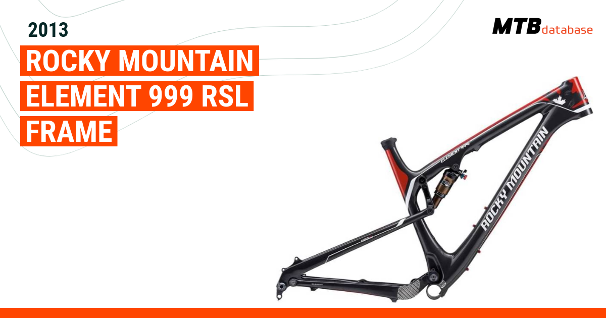 2013 Rocky Mountain Element 999 RSL Frame Specs Reviews Images