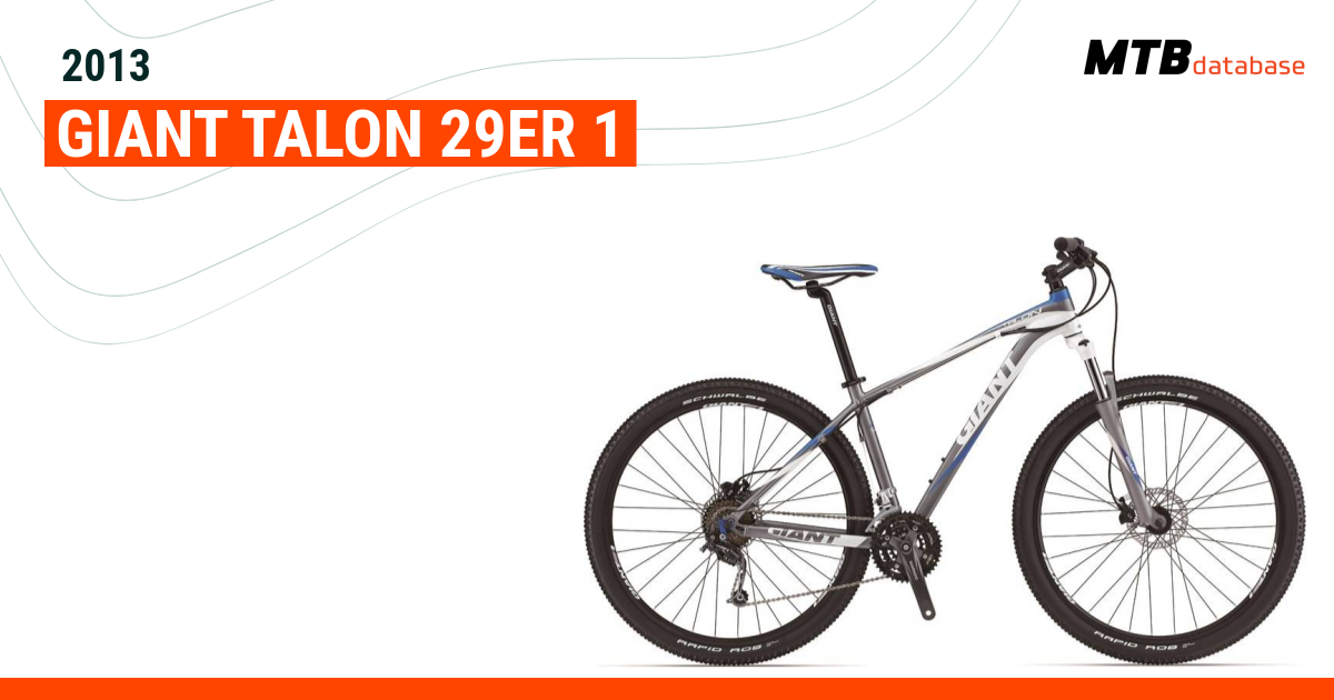 2013 Giant Talon 29er 1 Specs Reviews Images Mountain Bike