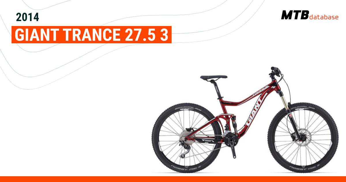 2014 Giant Trance 27.5 3 Specs Reviews Images Mountain Bike Database