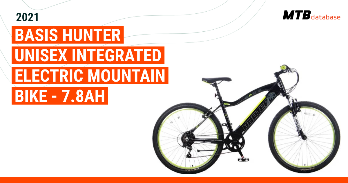 2021 BASIS Hunter Unisex Integrated Electric Mountain Bike 7.8Ah Specs Reviews Images Mountain Bike Database