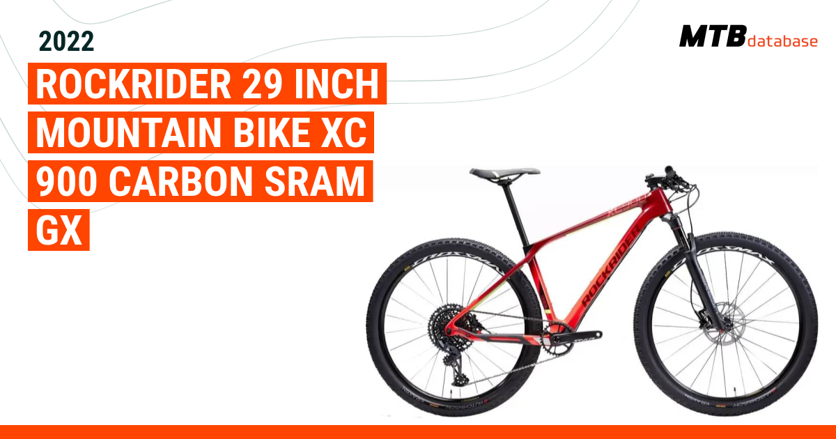 2022 ROCKRIDER 29 Inch MOUNTAIN BIKE XC 900 CARBON SRAM GX Specs