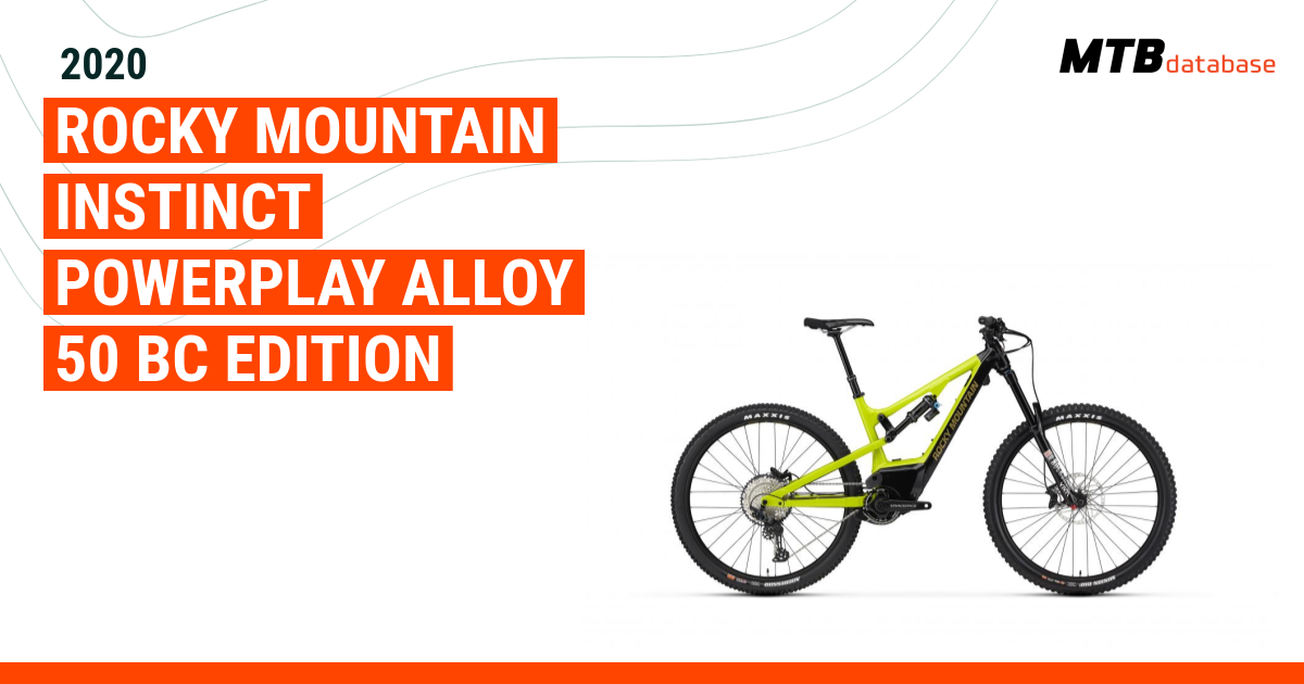 2020 Rocky Mountain Instinct Powerplay Alloy 50 BC Edition Specs