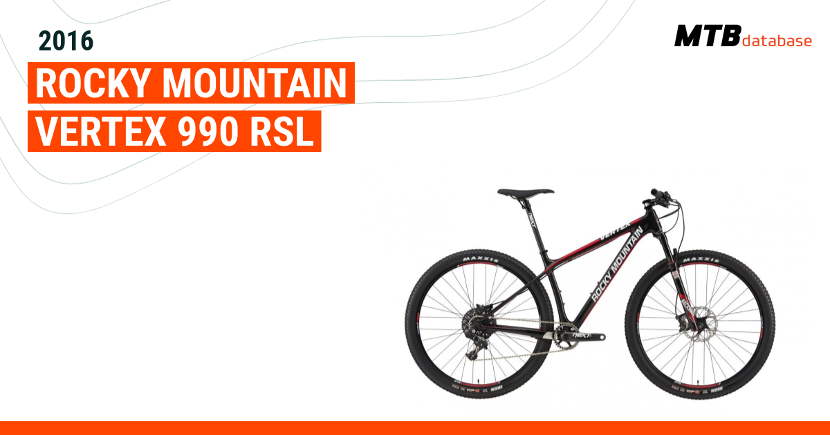 2016 Rocky Mountain Vertex 990 RSL Specs Reviews Images