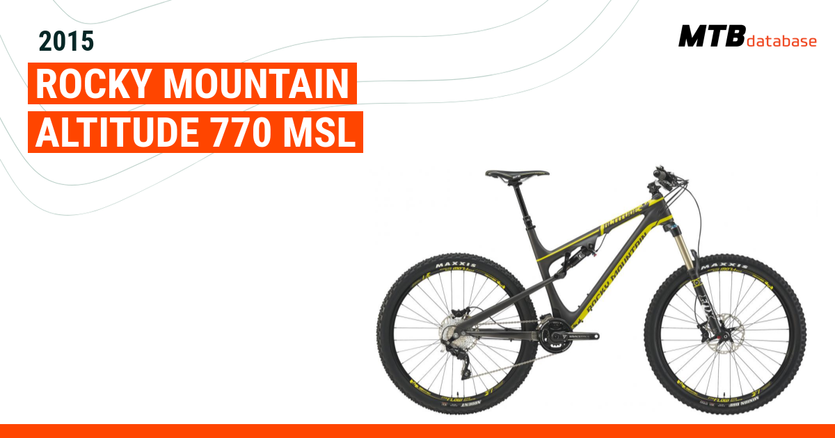 Rocky mountain altitude 770 sales msl