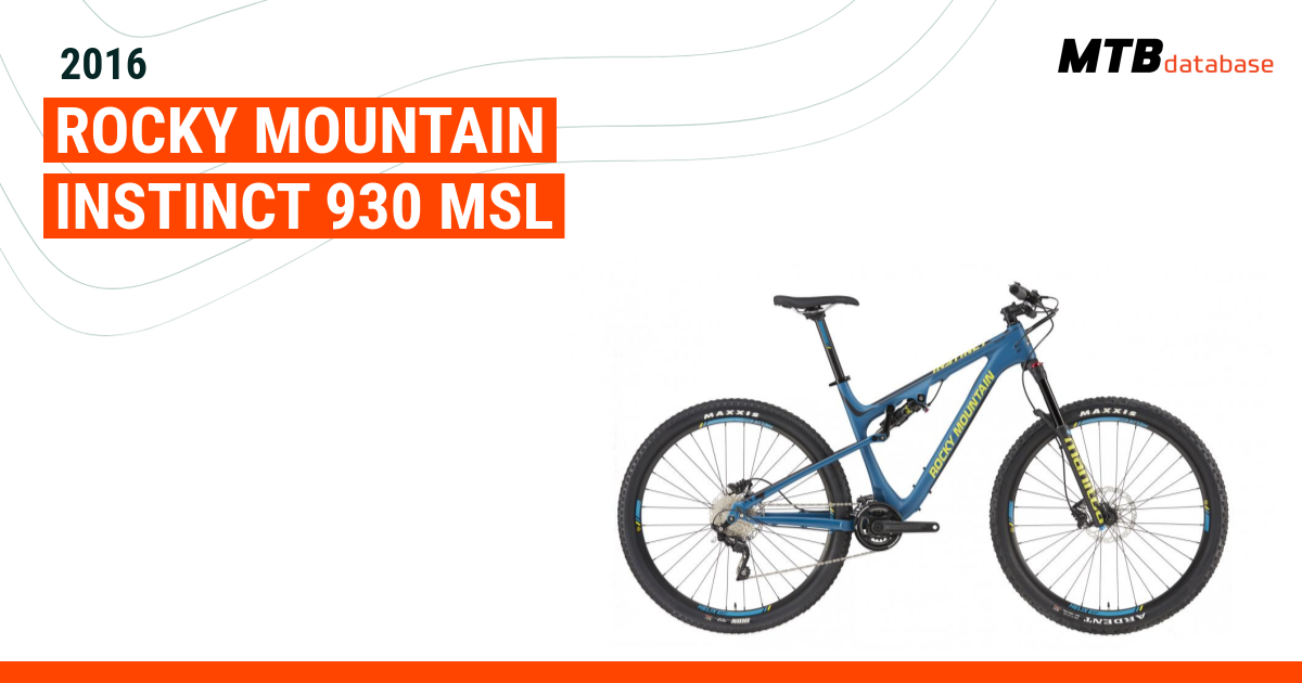 Rocky mountain instinct store 930 msl 2016