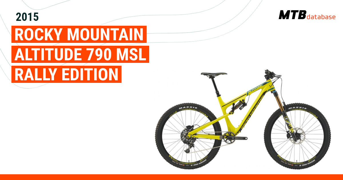 2015 Rocky Mountain Altitude 790 MSL Rally Edition Specs