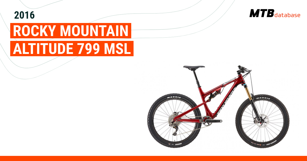 Rocky mountain altitude 799 best sale msl 2016