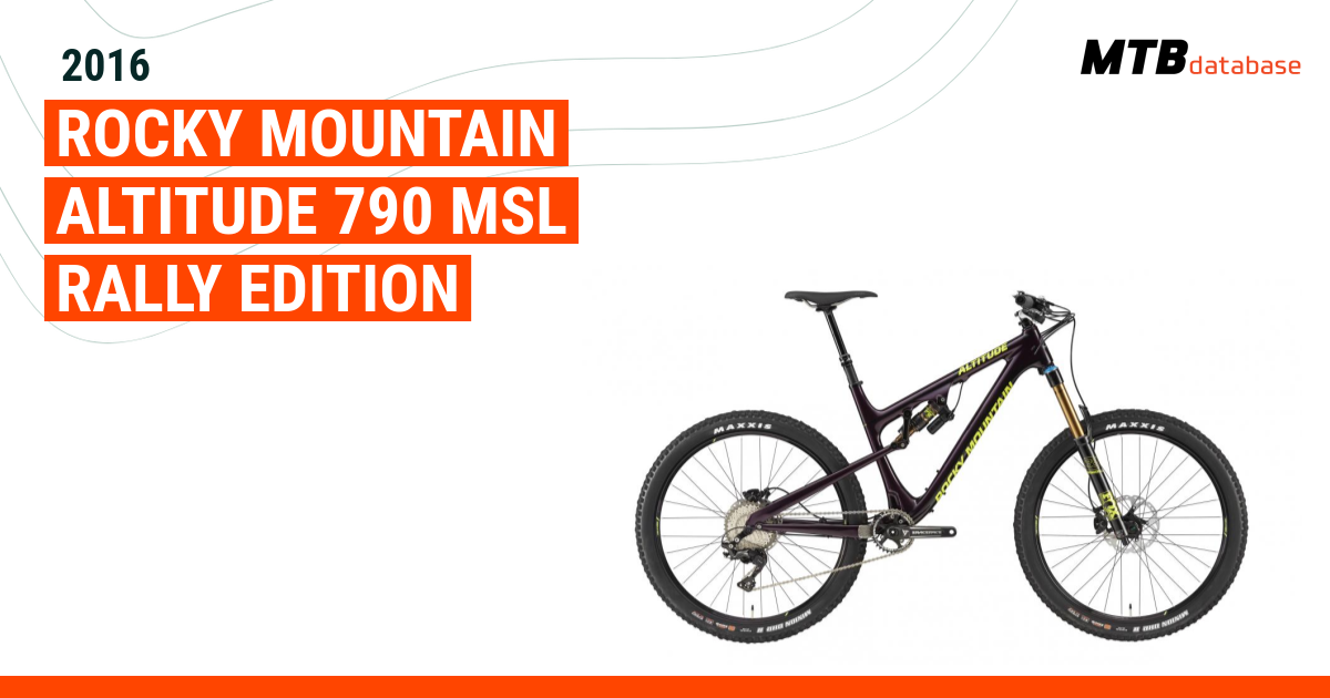2016 Rocky Mountain Altitude 790 MSL Rally Edition Specs