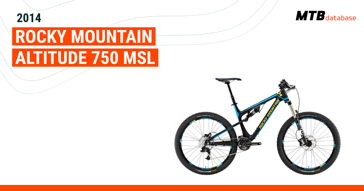 Rocky mountain altitude 750 msl 2014 on sale