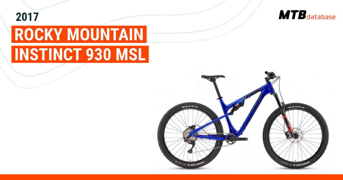 Rocky mountain instinct store 930 msl 2017